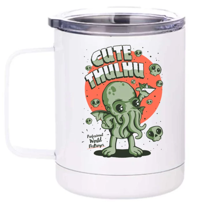 Cutethulhu! Front & Back 12oz Stainless Steel Tumbler Cup