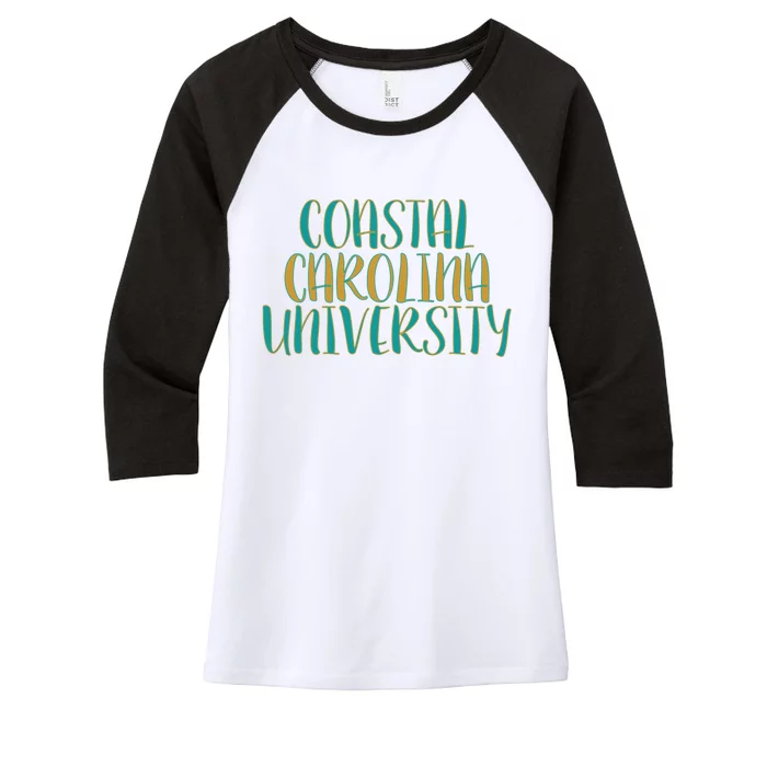 Coastal Carolina University Women's Tri-Blend 3/4-Sleeve Raglan Shirt