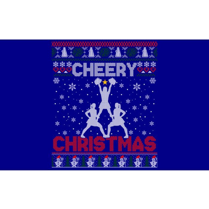 Cheering Cheerleader Ugly Christmas Gift Bumper Sticker