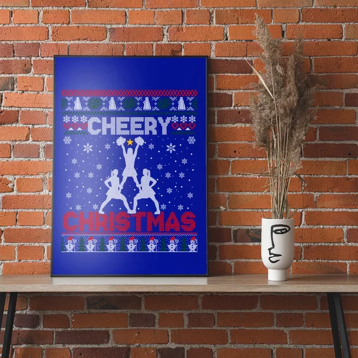 Cheering Cheerleader Ugly Christmas Gift Poster