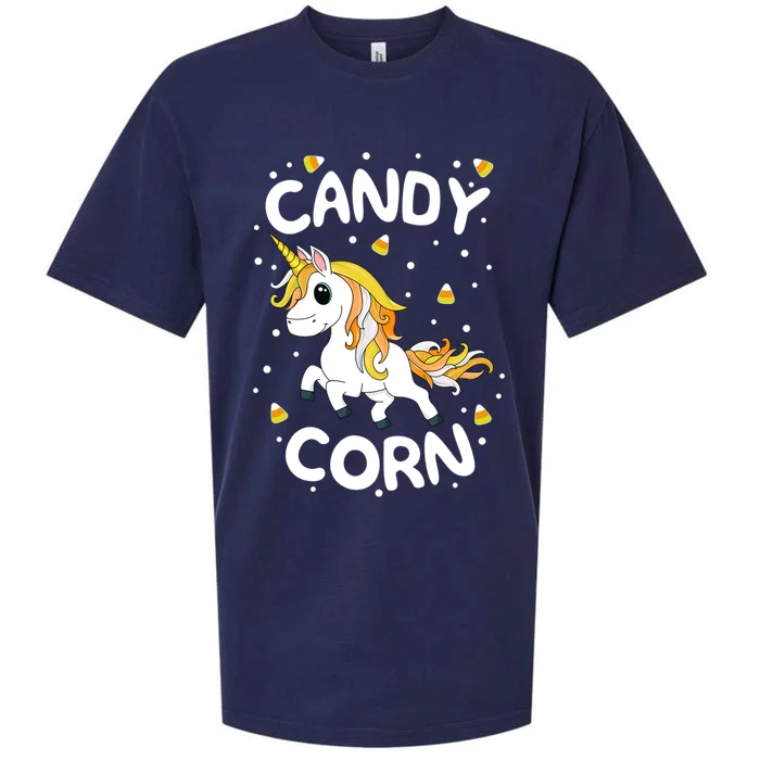 Candy Corn Unicorn Halloween Halloween Boonicorn School Cool Gift Sueded Cloud Jersey T-Shirt