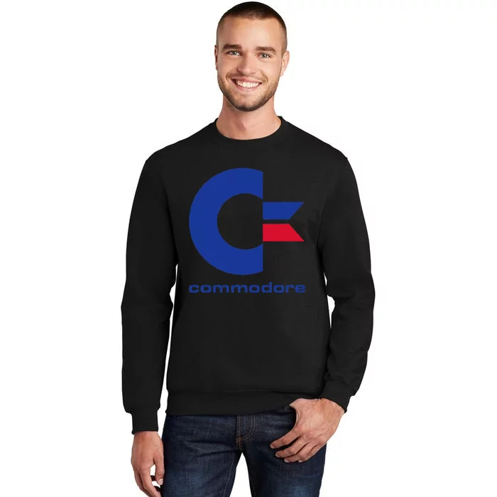 Commodore C64 Uppercase Letter Blue Red & Commodore Tall Sweatshirt