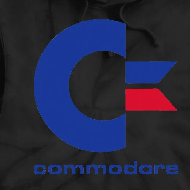 Commodore C64 Uppercase Letter Blue Red & Commodore Tie Dye Hoodie