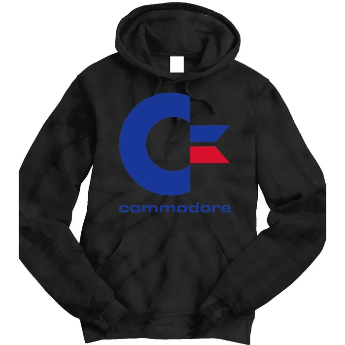 Commodore C64 Uppercase Letter Blue Red & Commodore Tie Dye Hoodie