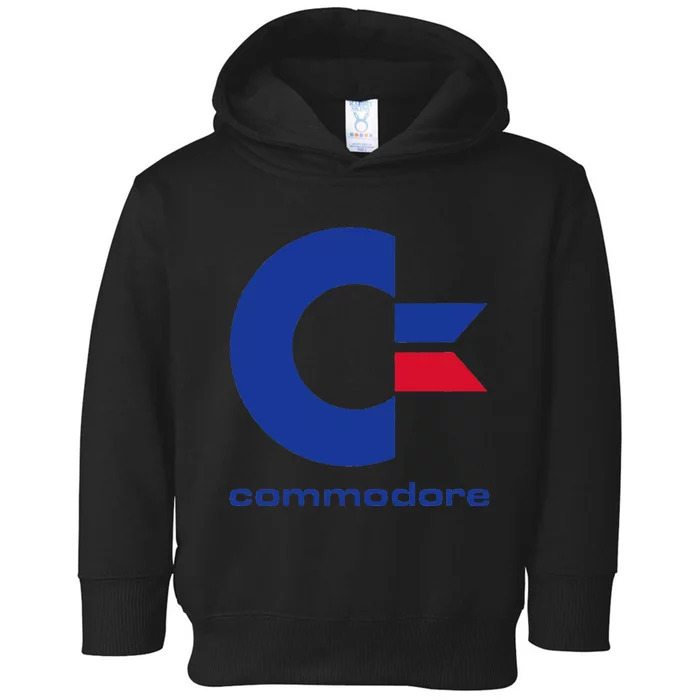 Commodore C64 Uppercase Letter Blue Red & Commodore Toddler Hoodie