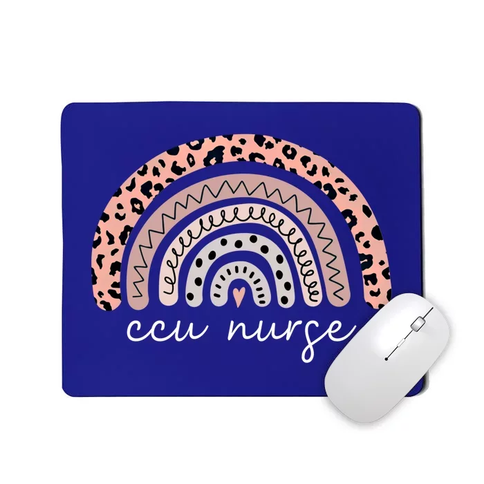 Critical Care Unit Nurse Leopard Rainbow Ccu Nurse Cool Gift Mousepad