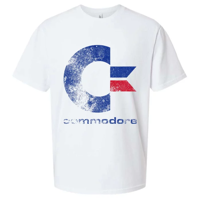 Commodore C64 Uppercase Letter Stone Washed Grunge Effect Sueded Cloud Jersey T-Shirt