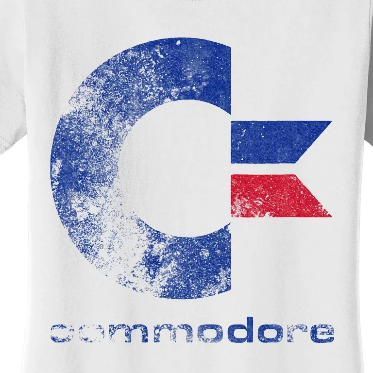 Commodore C64 Uppercase Letter Stone Washed Grunge Effect Women's T-Shirt