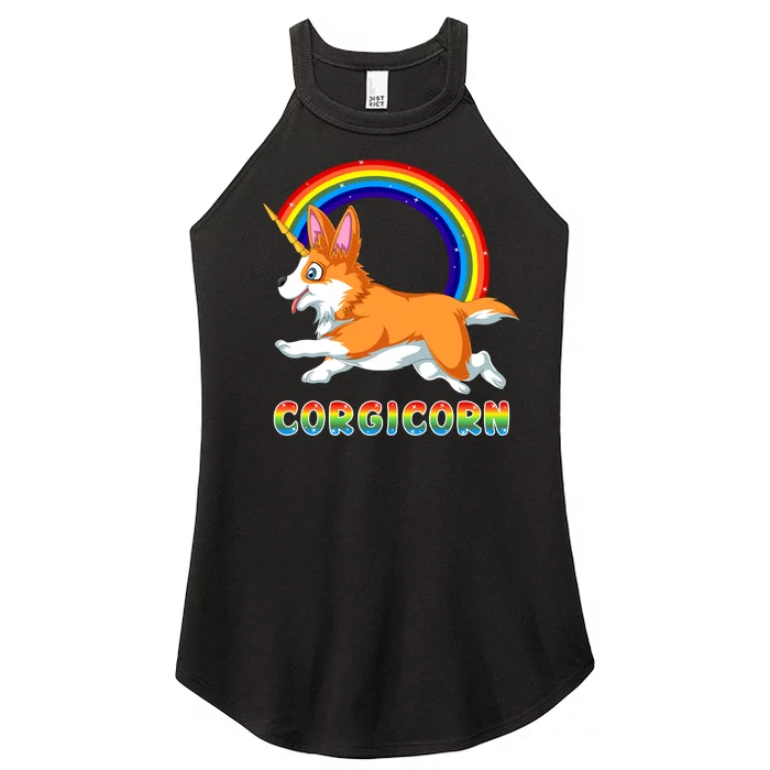 Corgicorn Corgi Unicorn Women’s Perfect Tri Rocker Tank