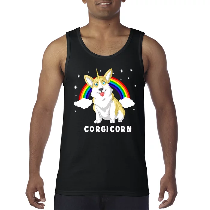 Corgicorn Corgi Unicorn Tank Top