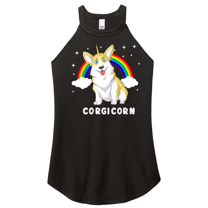 Corgicorn Corgi Unicorn Women’s Perfect Tri Rocker Tank