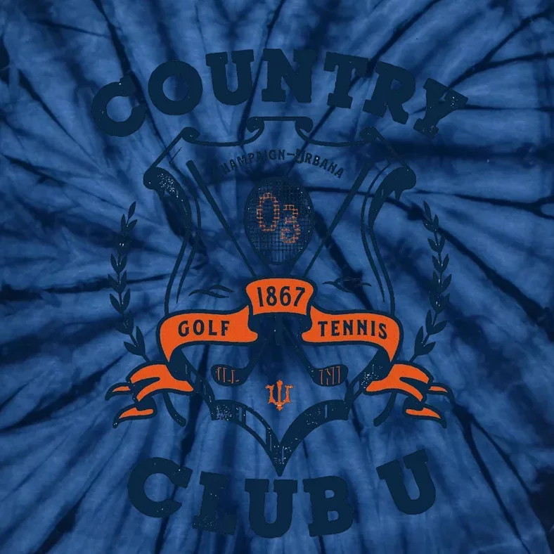 Country Club U Champaign Urbana Golf 1867 Tennis Tie-Dye T-Shirt