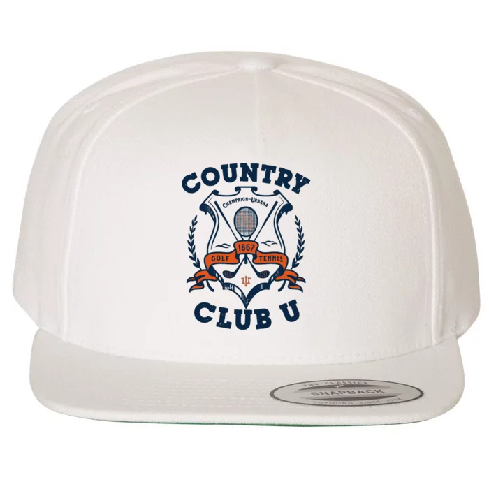 Country Club U Champaign Urbana Golf 1867 Tennis Wool Snapback Cap