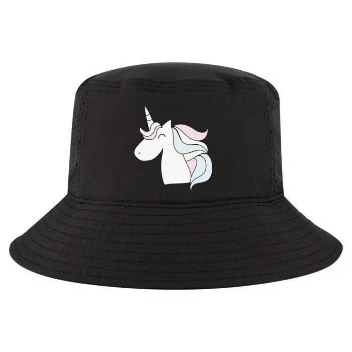 Cute Cartoon Unicorn Head Pastel Cool Comfort Performance Bucket Hat