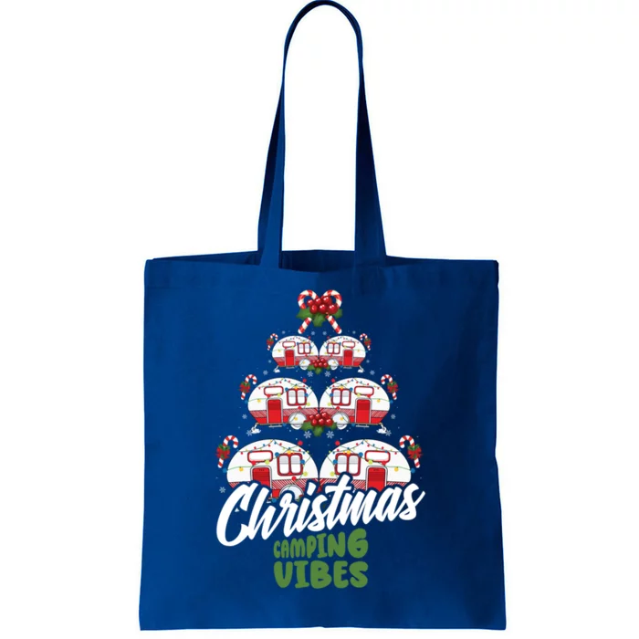 Christmas Camping Vibes Camper Camping Lover Gift Tote Bag