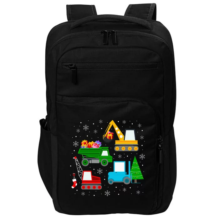 Christmas Construction Vehicles Xmas Impact Tech Backpack