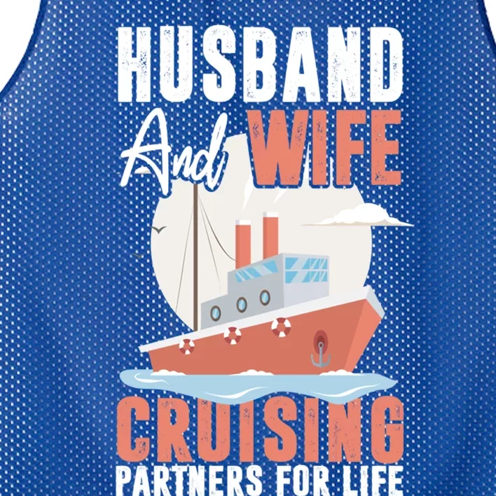 Cruising Cruise Vacation Husband Wife Couple Meaningful Gift Mesh Reversible Basketball Jersey Tank