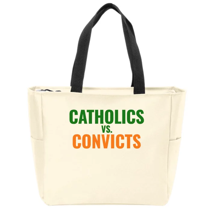 Classic Catholics Vs Convicts 1988 Zip Tote Bag