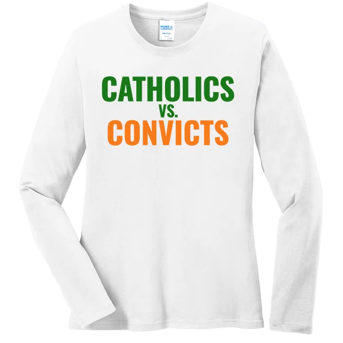 Classic Catholics Vs Convicts 1988 Ladies Long Sleeve Shirt