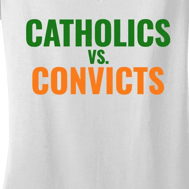 Classic Catholics Vs Convicts 1988 Women's V-Neck T-Shirt