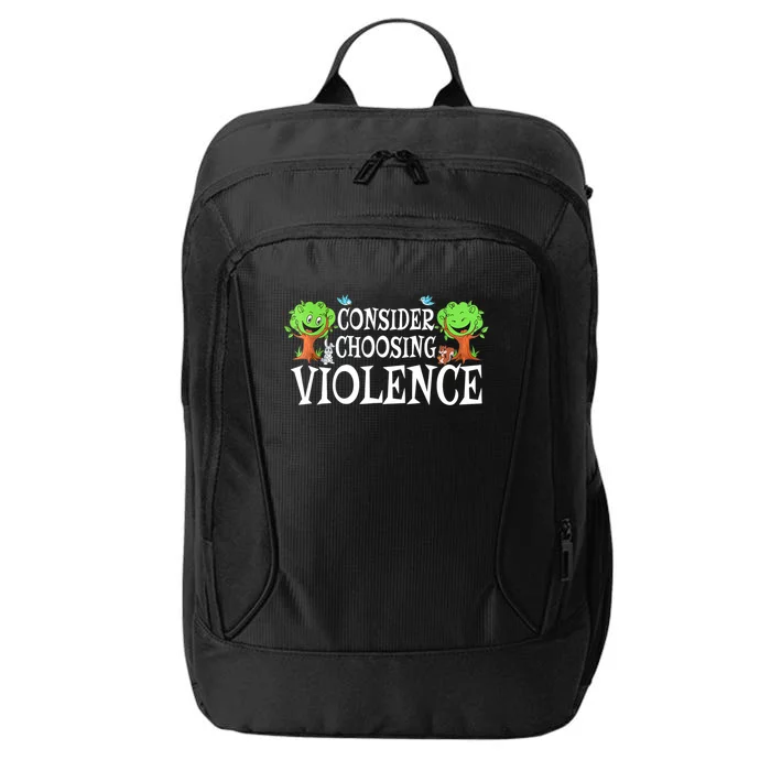 Consider Choosing Violence Cute Woodland City Backpack