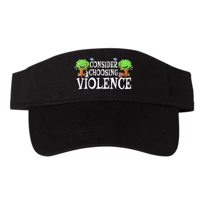 Consider Choosing Violence Cute Woodland Valucap Bio-Washed Visor