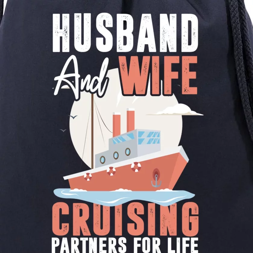 Cruising Cruise Vacation Husband Wife Couple Great Gift Drawstring Bag