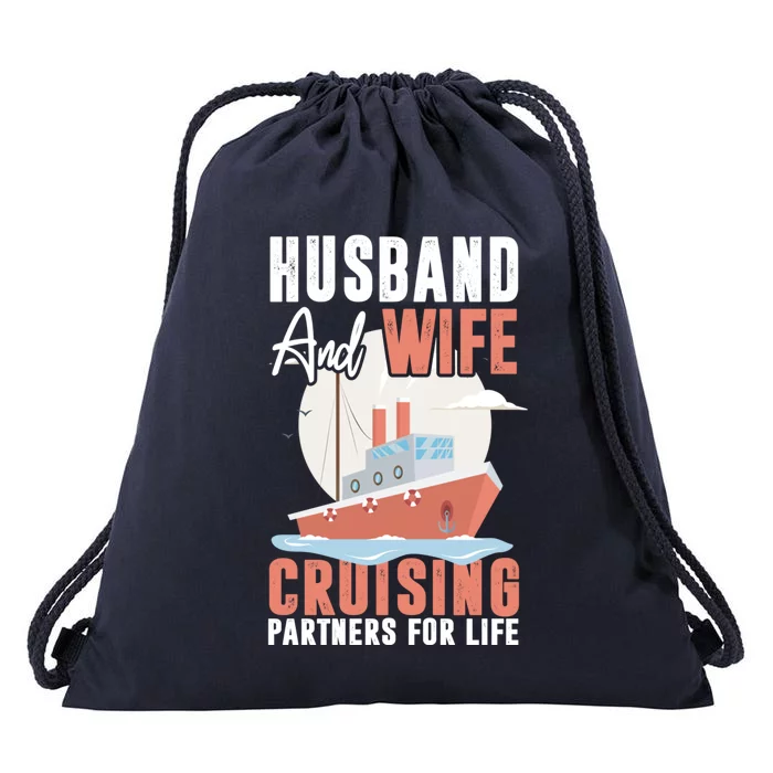 Cruising Cruise Vacation Husband Wife Couple Great Gift Drawstring Bag