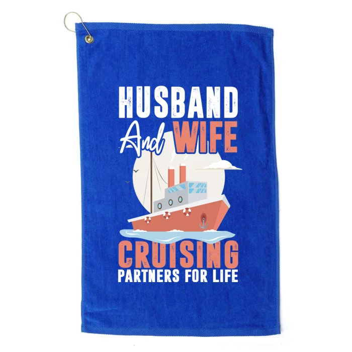 Cruising Cruise Vacation Husband Wife Couple Great Gift Platinum Collection Golf Towel