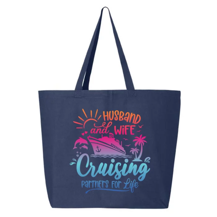 Cruising Cruise Vacation Husband Wife Couple 25L Jumbo Tote