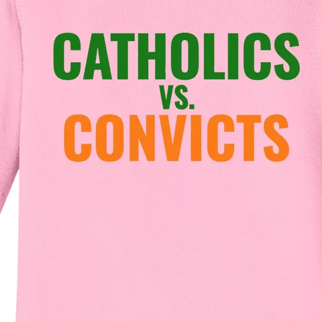 Classic Catholics Vs Convicts 1988 Baby Long Sleeve Bodysuit