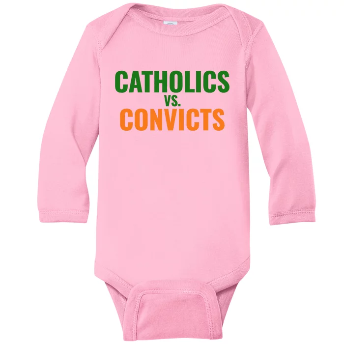 Classic Catholics Vs Convicts 1988 Baby Long Sleeve Bodysuit