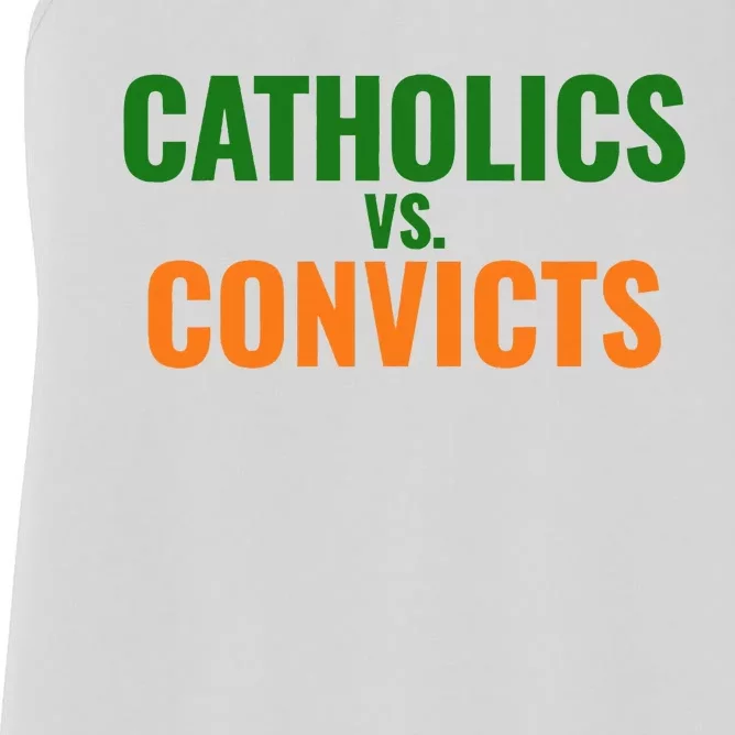 Classic Catholics Vs Convicts 1988 Women's Racerback Tank