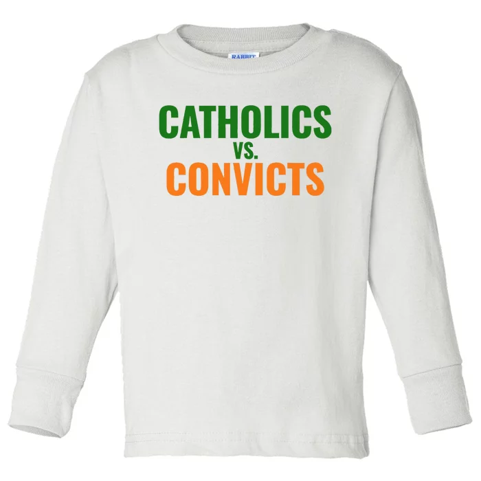 Classic Catholics Vs Convicts 1988 Toddler Long Sleeve Shirt