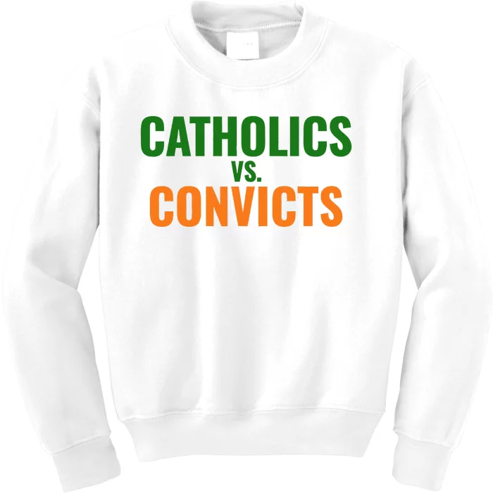 Classic Catholics Vs Convicts 1988 Kids Sweatshirt