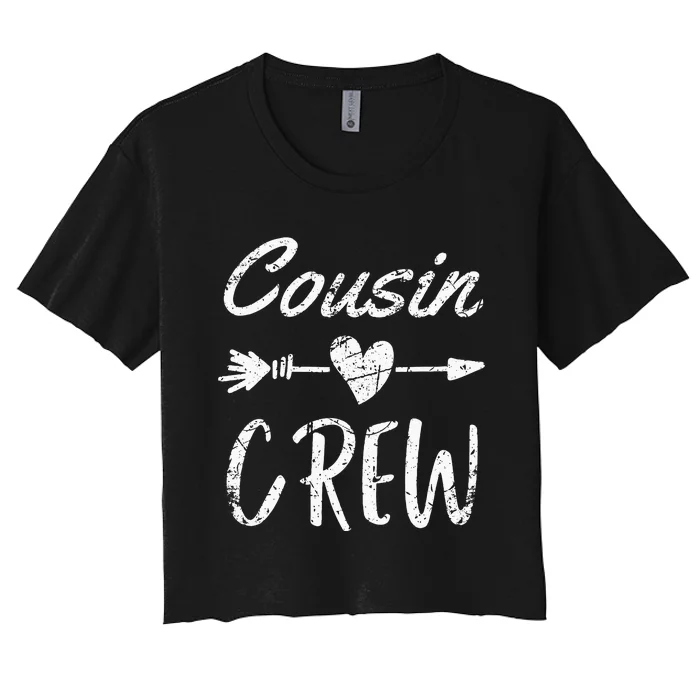 Cousin Crew Vintage Making Memories Vacation Matching Women's Crop Top Tee