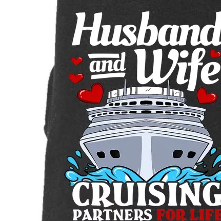 Cruising Cruise Vacation Husband Wife Couple Doggie 3-End Fleece Hoodie