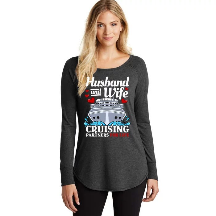 Cruising Cruise Vacation Husband Wife Couple Women's Perfect Tri Tunic Long Sleeve Shirt