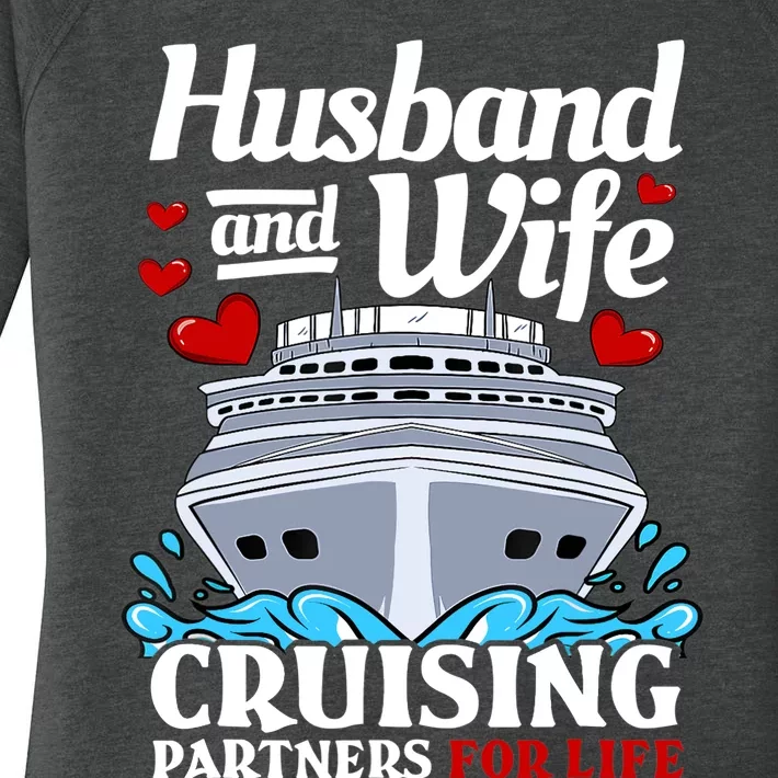 Cruising Cruise Vacation Husband Wife Couple Women's Perfect Tri Tunic Long Sleeve Shirt