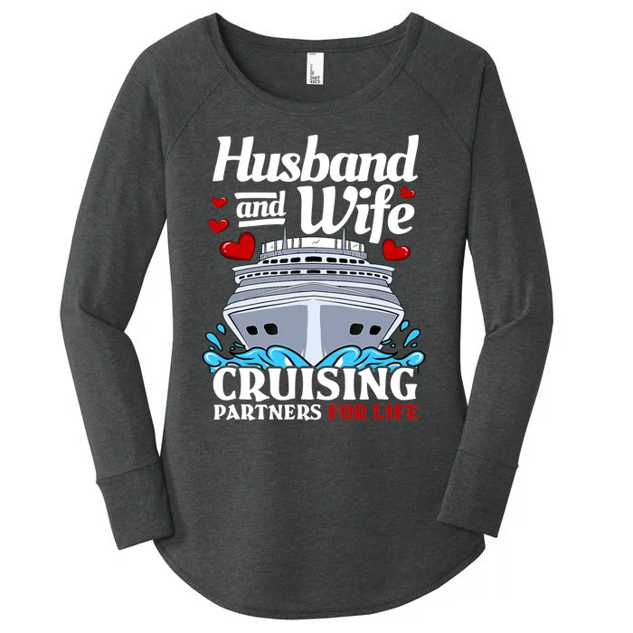 Cruising Cruise Vacation Husband Wife Couple Women's Perfect Tri Tunic Long Sleeve Shirt