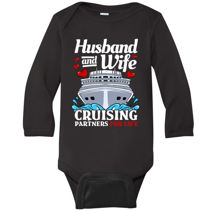 Cruising Cruise Vacation Husband Wife Couple Baby Long Sleeve Bodysuit