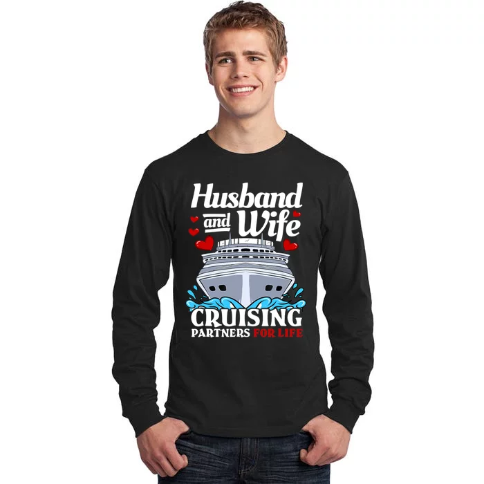 Cruising Cruise Vacation Husband Wife Couple Tall Long Sleeve T-Shirt