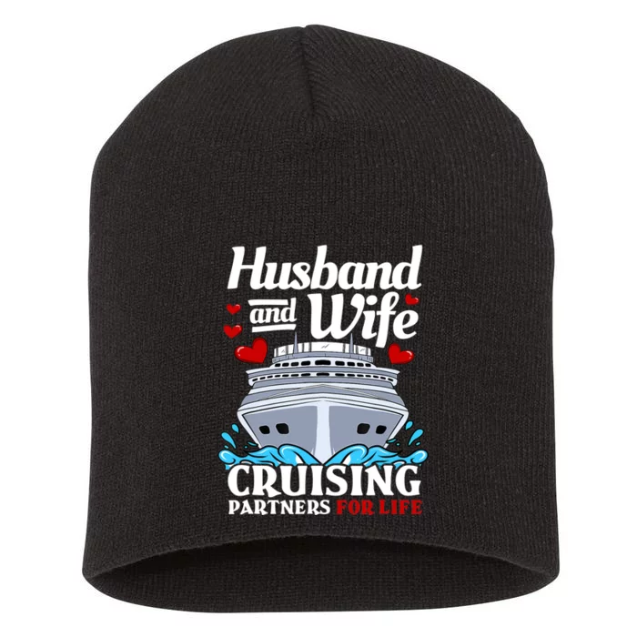 Cruising Cruise Vacation Husband Wife Couple Short Acrylic Beanie