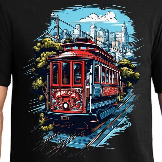 California City View San Francisco Cable Car Sf Sightseeing Pajama Set