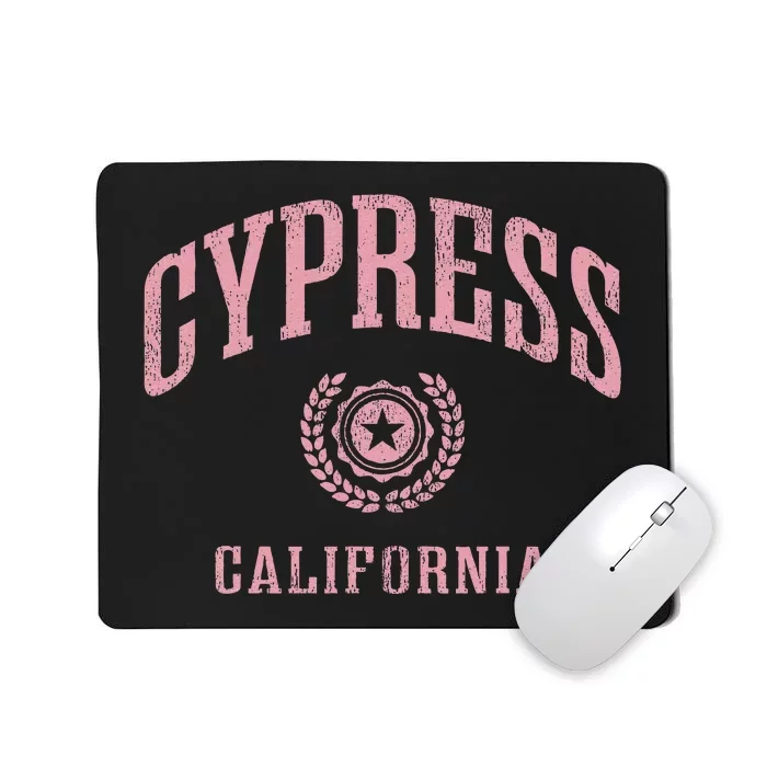 Cypress Ca Vintage College Sports Design Mousepad