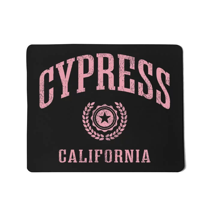 Cypress Ca Vintage College Sports Design Mousepad