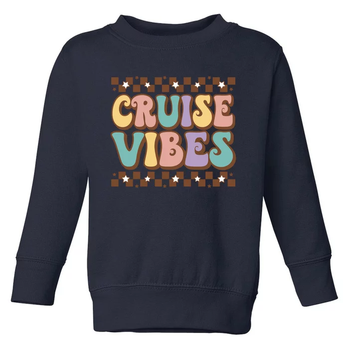 Cool Cruise Vibes Summer Vacation Toddler Sweatshirt