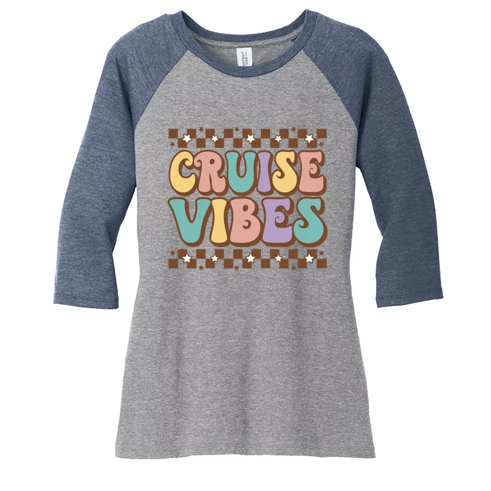 Cool Cruise Vibes Summer Vacation Women's Tri-Blend 3/4-Sleeve Raglan Shirt