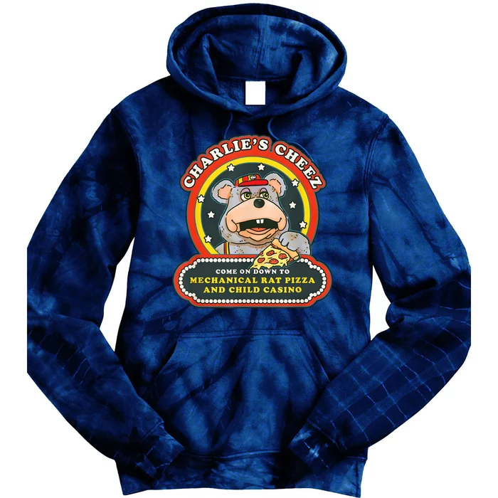 Charlies Cheez Vintage Mechanical Rat Pizza And Child Casino Funny Mouse Tie Dye Hoodie