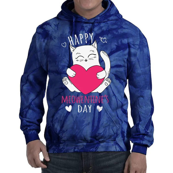 Cute Cat Valentines Day Outfit For Funny Or Kitty Tie Dye Hoodie